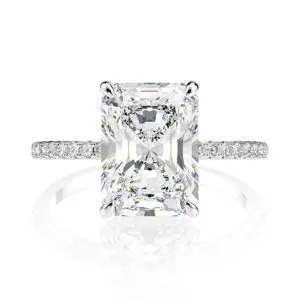 925 Sterling Silver 18k Gold Plated CZ Diamond Ring