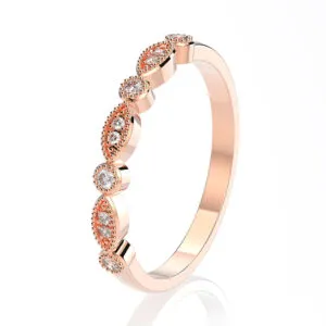 Rose gold Zircon 925 Sterling Silver Ring
