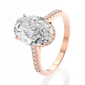 Designs 925 silver 9 carat 18k plated rose gold cz solitaire eternity diamond ring