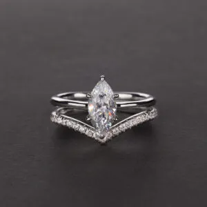 Vintage simple ring horse eye shape AAAAA cz Zircon engagement diamond ring