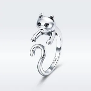 Fashion Luxury Animal-shaped Opening Adjustable Ring 925 Sterling Silver Ring For Woman