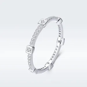 925 Sterling Silver Rings for Girls Fashion Elegant Vintage Simple Gift Zircon s925 Rings Jewelry