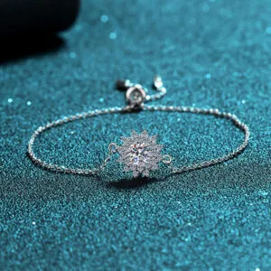 Original 0.5 Carat Brilliant Cut Diamond Sparkling D Color Moissanite Gemstone Bracelet