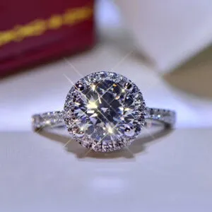 2 ct Excellent Cut Beautifull SparklingVVS1 Moissanite Wedding Ring