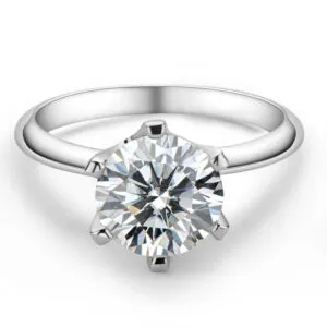 925 Sterling Silver Moissanite Ring