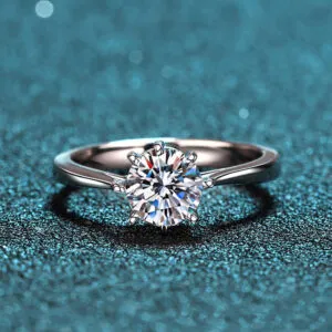Beautifull design1 Carat Round Brilliant Cut Diamond Moissanite Wedding Ring