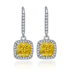 2022 New Sparkly White Gold Plated 925 Sterling Silver 8A Cubic Zirconia